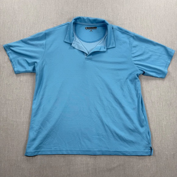 Pebble Beach Other - Pebble Beach DryLuxe Performance Golf Polo Shirt Mens XL Blue Micro Dot Textured